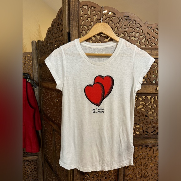 NEW Zadig & Voltaire Skinny Hearts white shirt - Picture 2 of 3